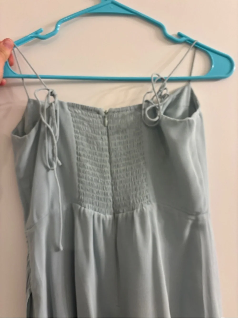 Reformation Kourtney Midi Dress with Side Slit - Light Blue - Picture 4 of 6